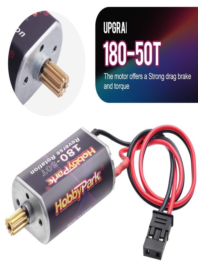 HobbyPark High Torque 180 50T Brushed Motor with 11T Pinion Gear for Traxxas TRX4M Upgrades 1/18 RC Crawler Car Aceessories - Image 4